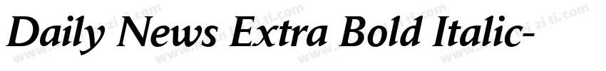 Daily News Extra Bold Italic字体转换